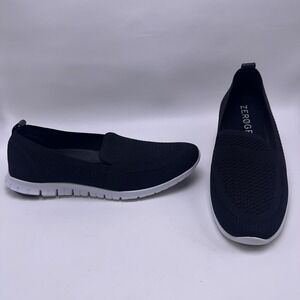 Cole Haan Womens 9.5 B Zerogrand Slip On Black Knit‎  Comfort Shoes W20352